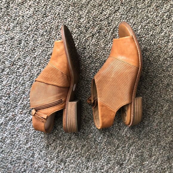 Sofft Natalia 7.5 Brown Leather Slingback Sandals Open Toe Block Heel Comfort - Picture 14 of 14
